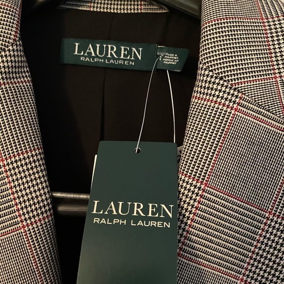 NWOT Ralph Lauren Red & Black Plaid Blazer - Picture 6 of 11
